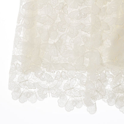 Dior Allover Butterfly Cotton Blend Midi Skirt White — view 6