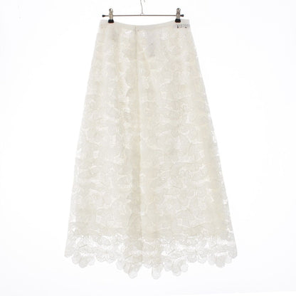 Dior Allover Butterfly Cotton Blend Midi Skirt White — view 2