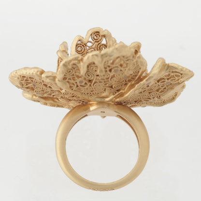 Dior Flower Pearl Ring Gold — view 6