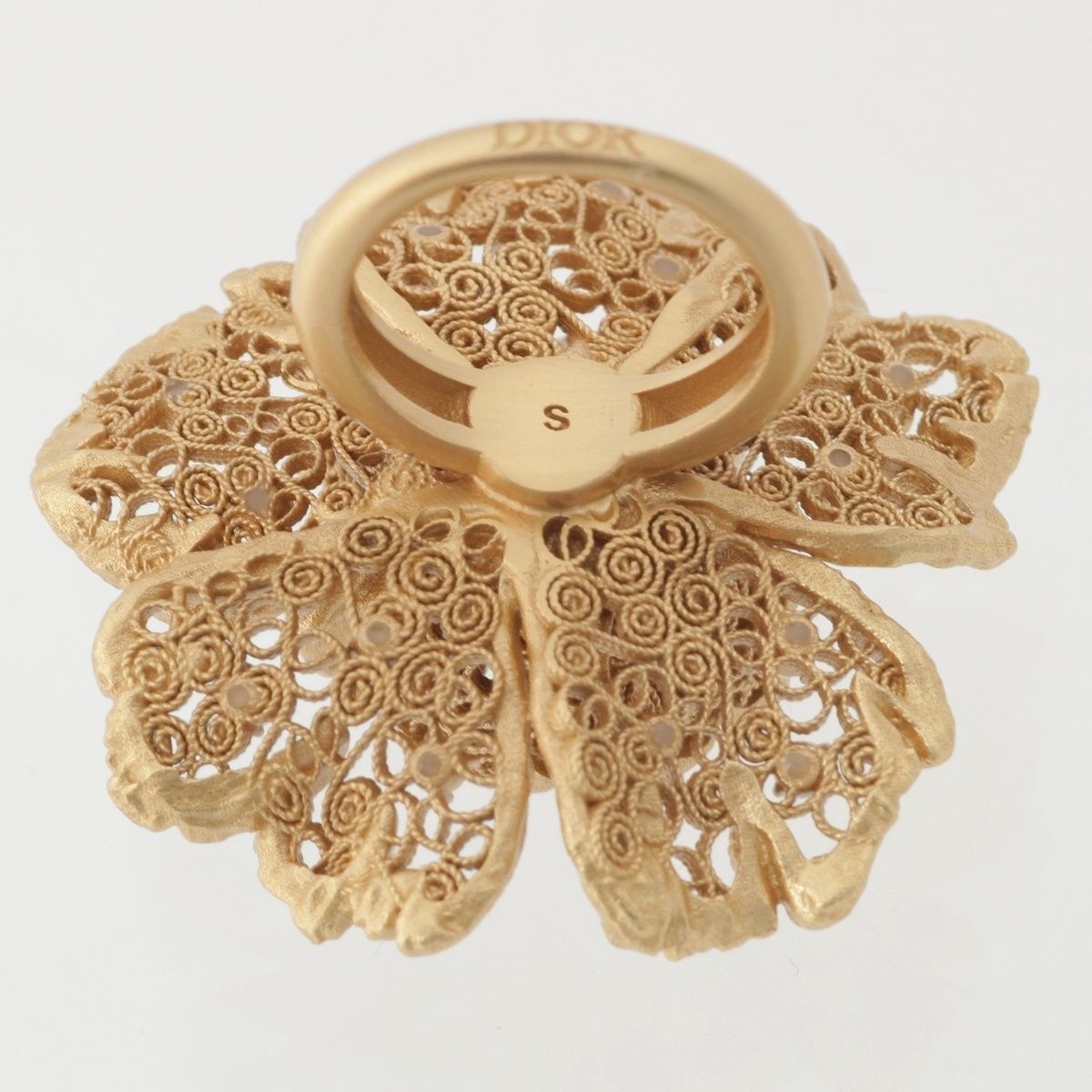 Dior Flower Pearl Ring Gold — view 4