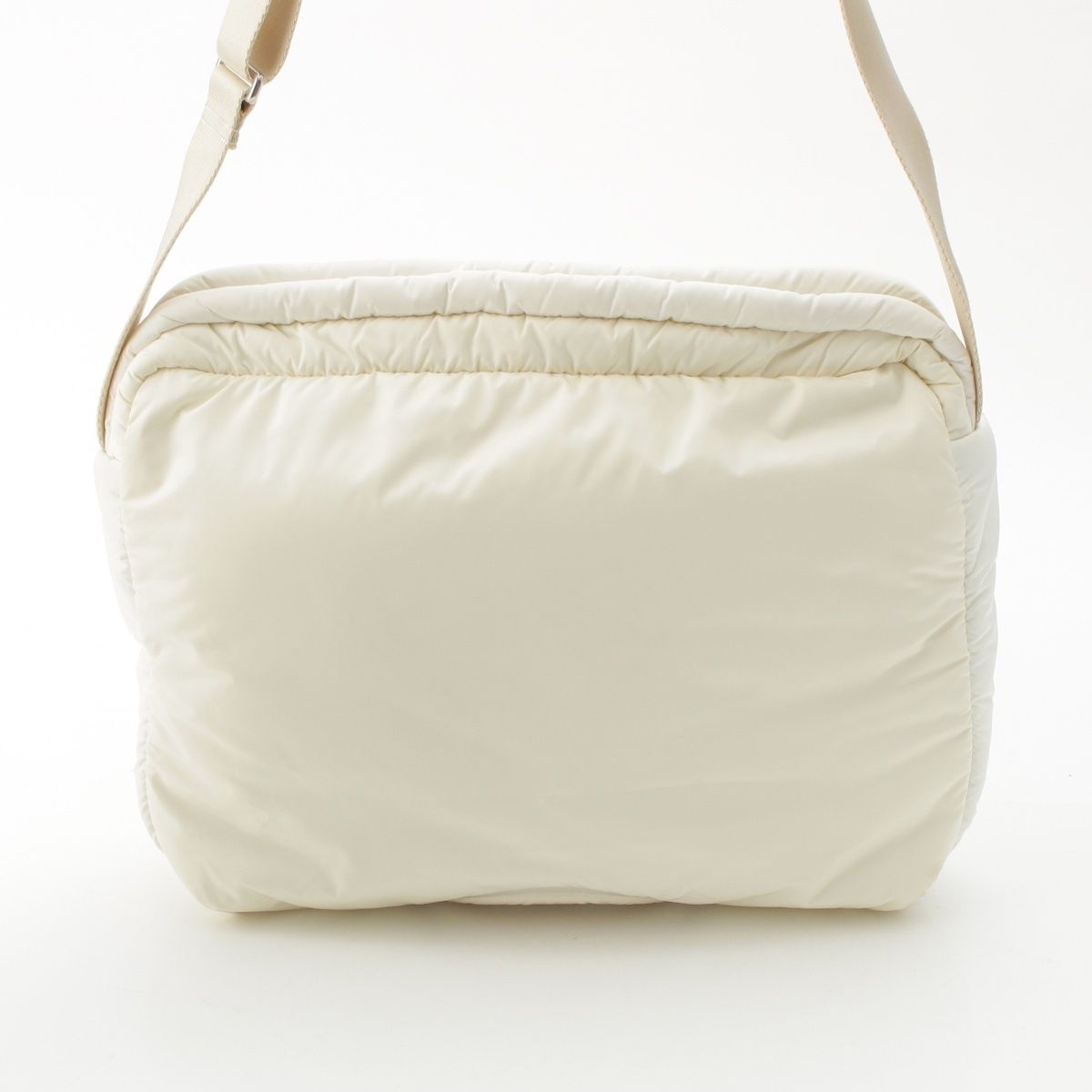 Chanel Deudone Coconnage Nylon Embossed Logo Shoulder Bag Pink White — view 4