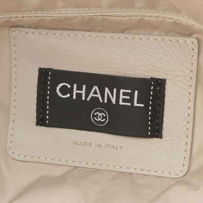 Chanel Deudone Coconnage Nylon Embossed Logo Shoulder Bag Pink White — view 7