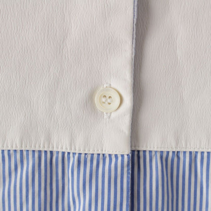 Loewe Cotton Striped Long Sleeve Shirt Blue White 34 — view 8