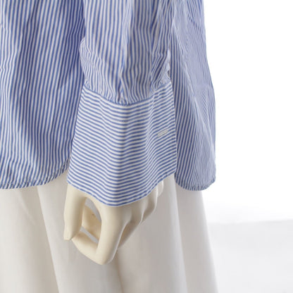 Loewe Cotton Striped Long Sleeve Shirt Blue White 34 — view 7