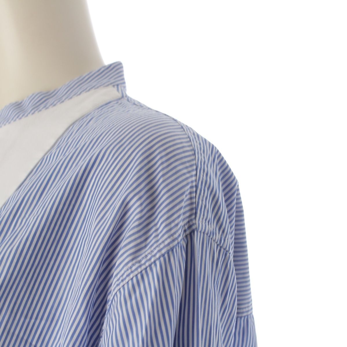 Loewe Cotton Striped Long Sleeve Shirt Blue White 34 — view 6
