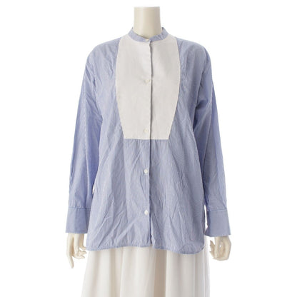 Loewe Cotton Striped Long Sleeve Shirt Blue White 34