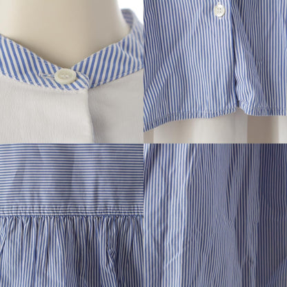 Loewe Cotton Striped Long Sleeve Shirt Blue White 34 — view 9