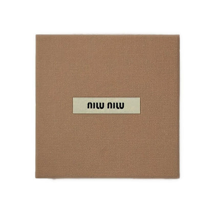 Miu Miu Key Holder Leather Trick Dark Brown Beige — view 5