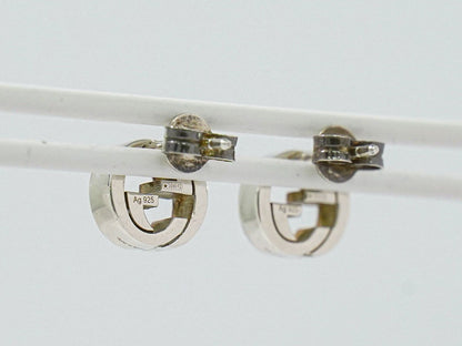 Gucci Interlocking Stud Earrings Silver — view 6