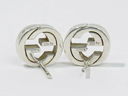 Gucci Interlocking Stud Earrings Silver — view 2
