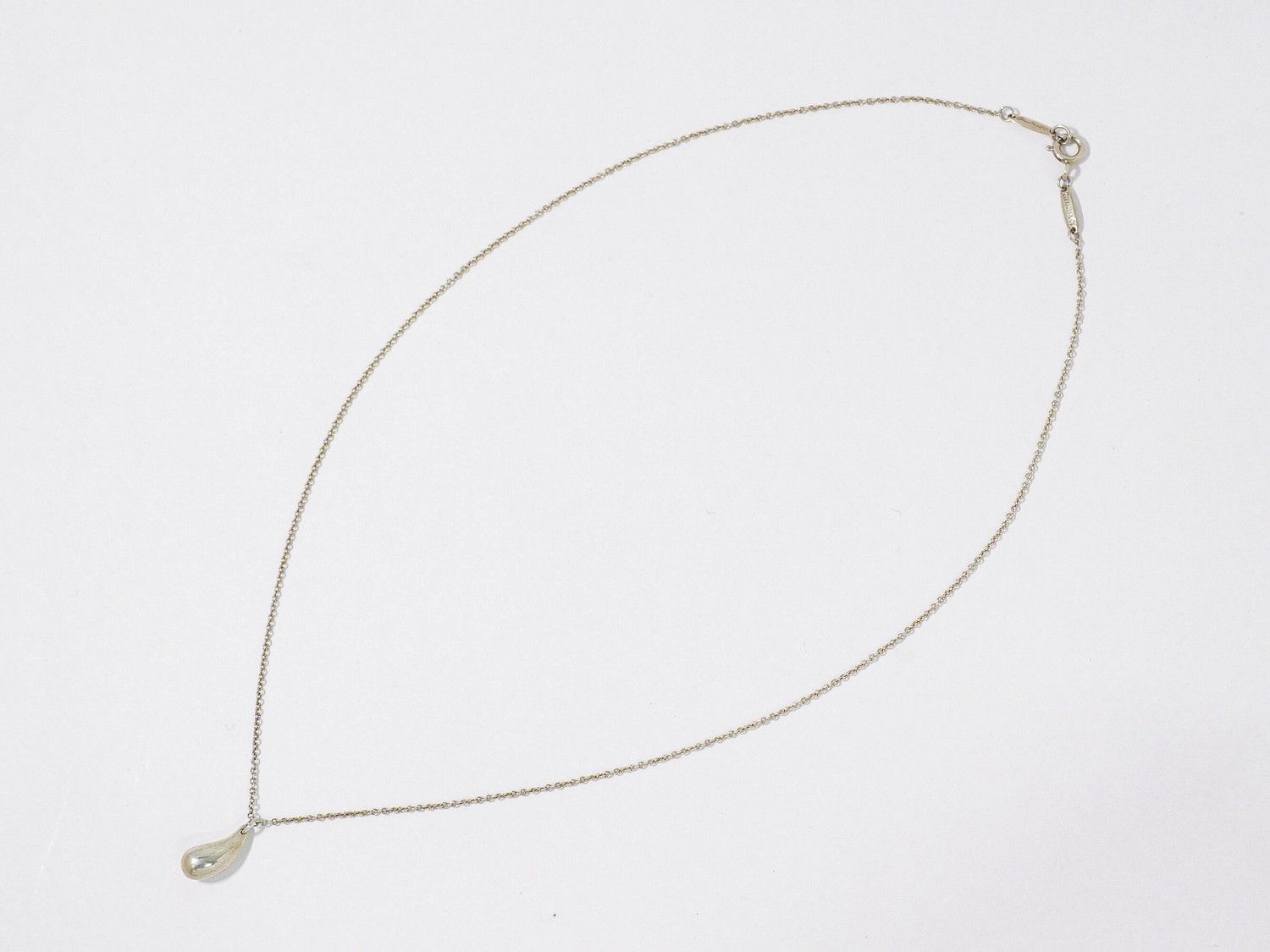 Tiffany & Co Teardrop 925 Necklace Pendant Silver — view 2