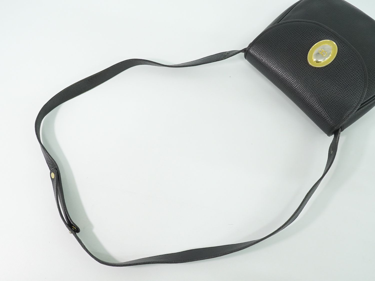 Dior Leather Shoulder Bag Pochette Black — view 4