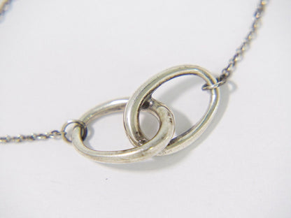Tiffany & Co Double Loop 925 Necklace Pendant Silver — view 4