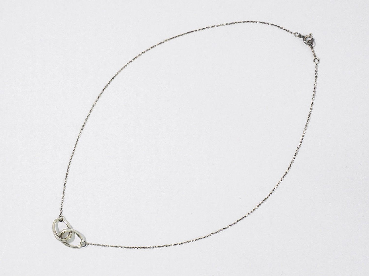 Tiffany & Co Double Loop 925 Necklace Pendant Silver — view 2