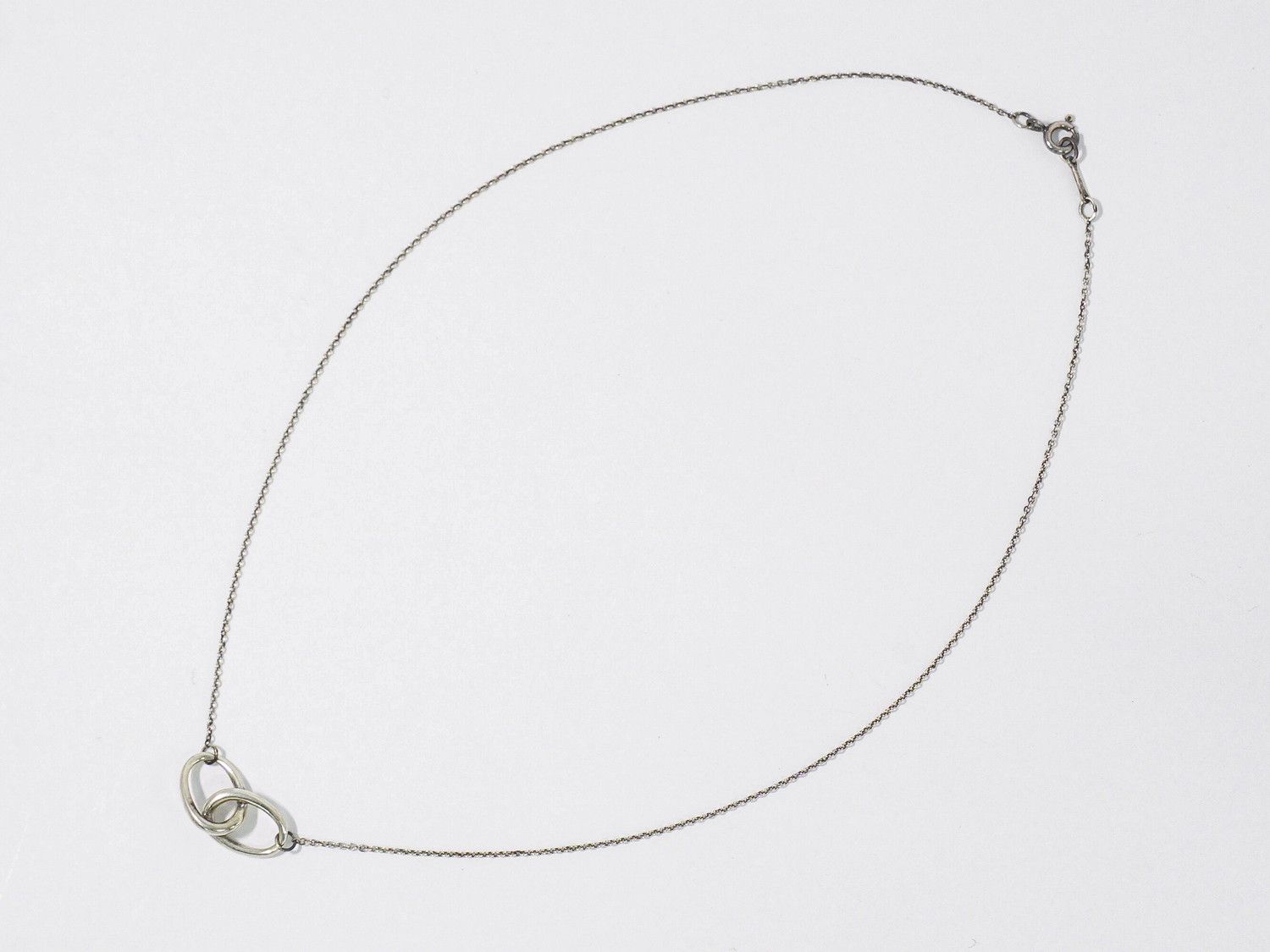 Tiffany & Co Double Loop 925 Necklace Pendant Silver — view 2