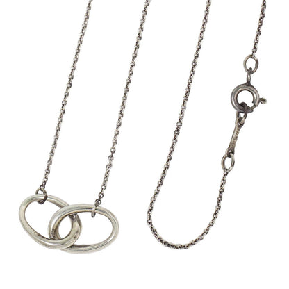 Tiffany & Co Double Loop 925 Necklace Pendant Silver