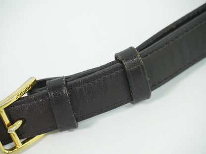 Celine Leather Shoulder Bag Pochette Black — view 5