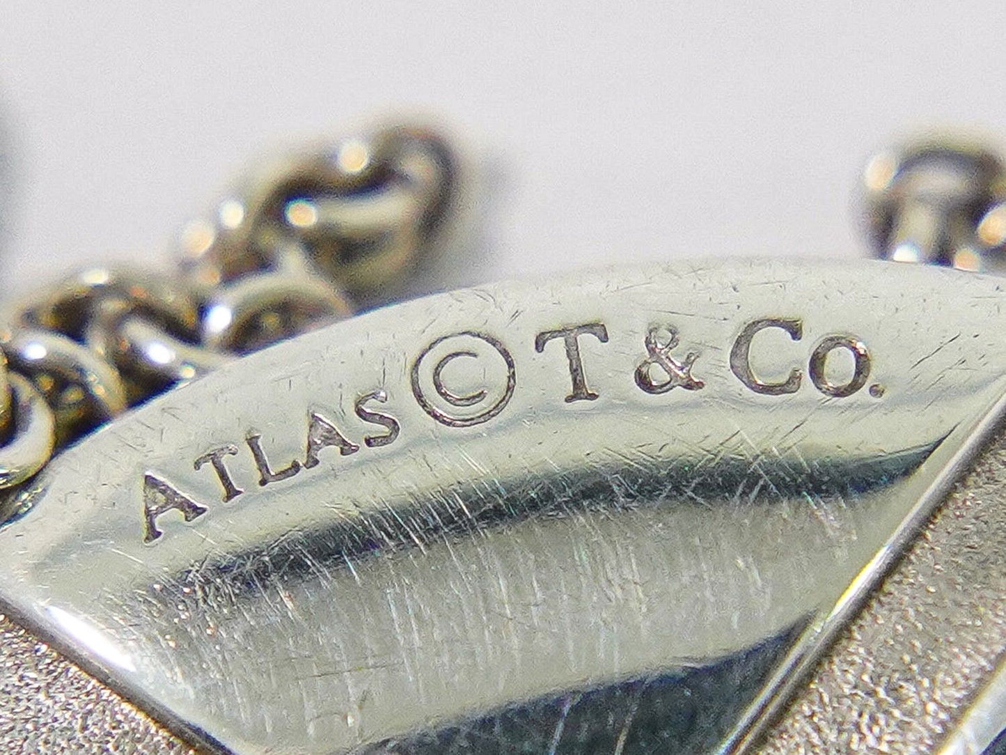 Tiffany & Co Atlas Circle 925 Necklace Pendant Silver — view 9