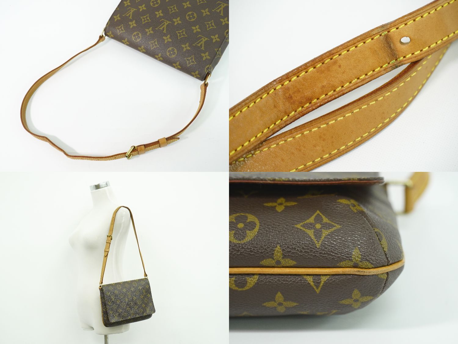 Louis Vuitton LV Musette Tango Short Monogram Shoulder Bag Brown — view 6
