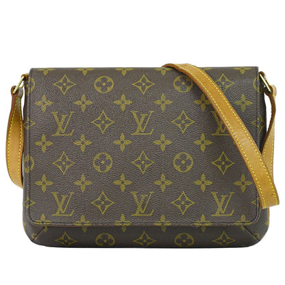 Louis Vuitton LV Musette Tango Short Monogram Shoulder Bag Brown