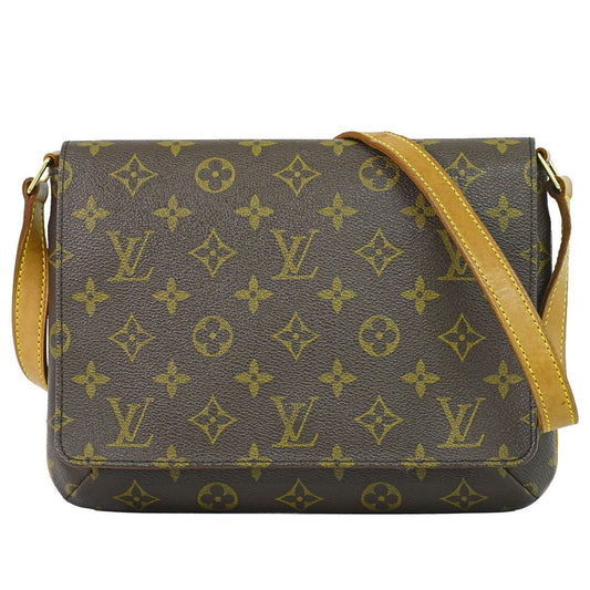 Louis Vuitton LV Musette Tango Short Monogram Shoulder Bag Brown
