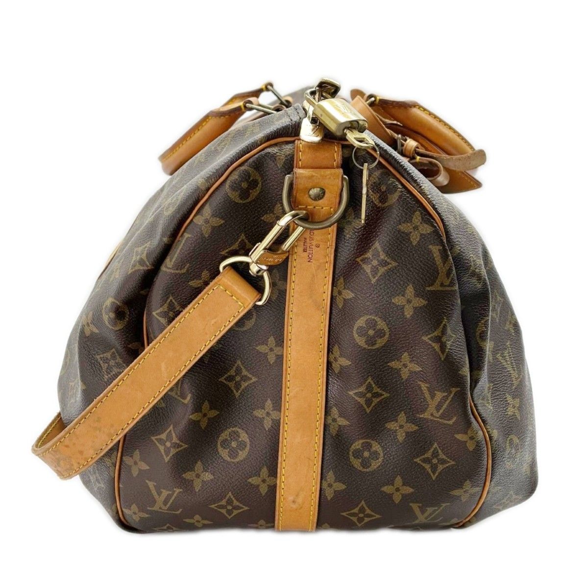 Louis Vuitton Boston Bag Monogram Keepall Bandouliere with Cadena — view 3