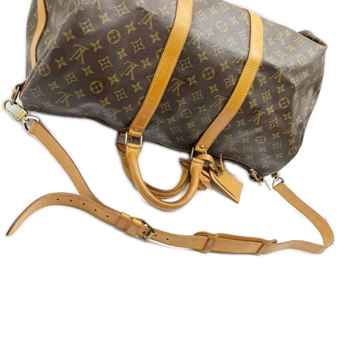 Louis Vuitton Boston Bag Monogram Keepall Bandouliere with Cadena — view 6