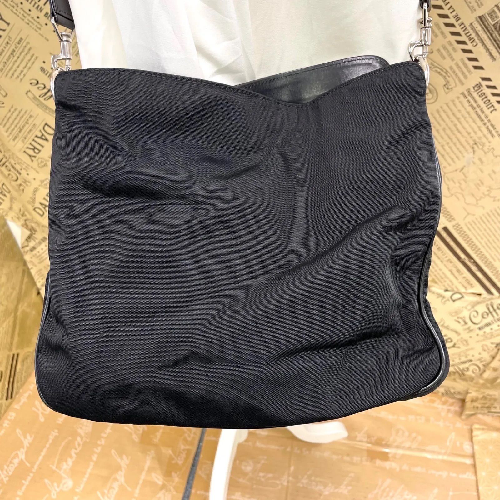 Gucci Handbag Shoulder Nylon Black Bamboo Travel — view 2