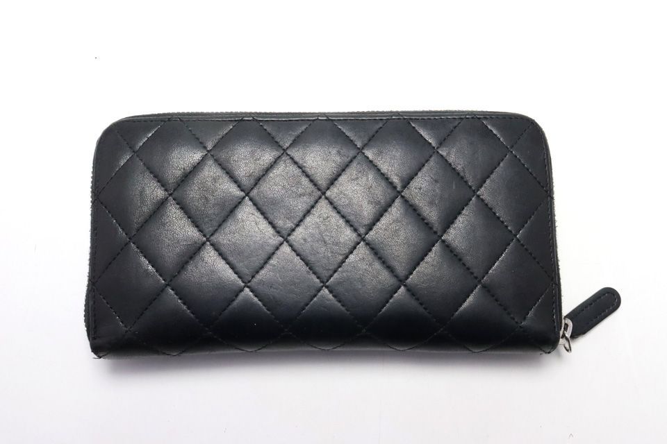 Chanel Quilted GD Leather Zip Around Wallet — view 2