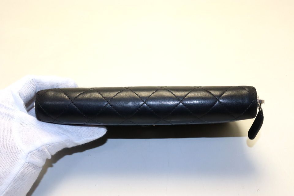 Chanel Quilted GD Leather Zip Around Wallet — view 3
