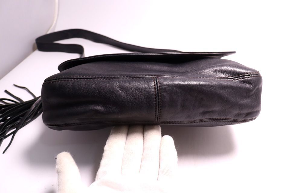 Chanel No 5 CC Logo Leather Shoulder Bag — view 3