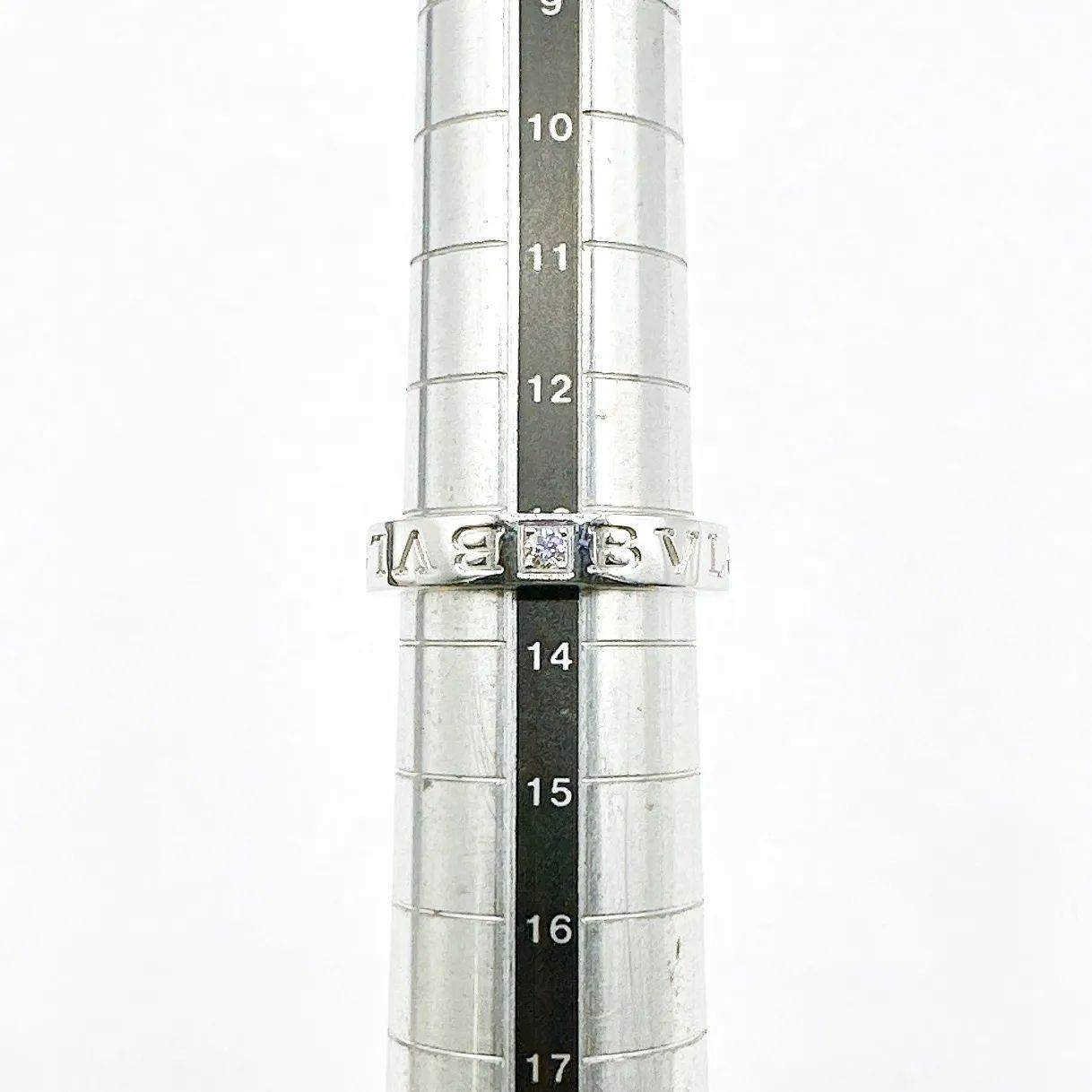 Bvlgari Double Logo Diamond White Gold Ring — view 7