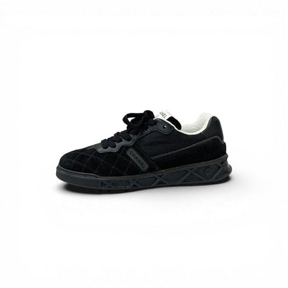 Chanel Sneakers Shoes Suede Nylon Black CC Logo — view 3
