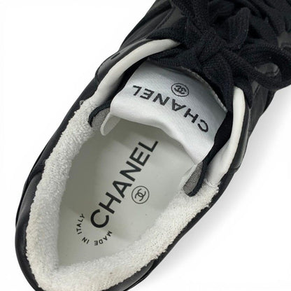 Chanel Sneakers Shoes Suede Nylon Black CC Logo — view 7