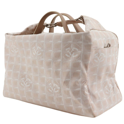 Chanel New Travel Line Nylon Canvas Beige Boston Bag — view 2