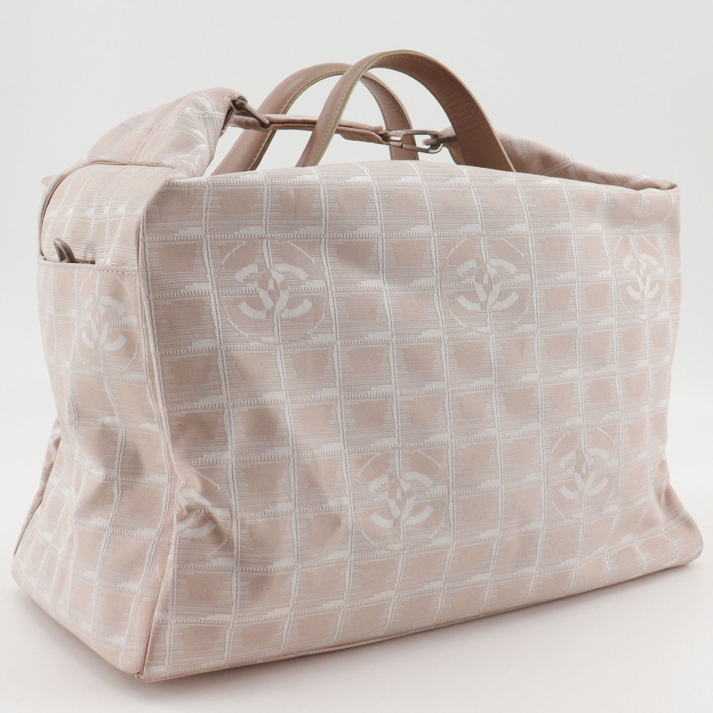 Chanel New Travel Line Nylon Canvas Beige Boston Bag — view 3