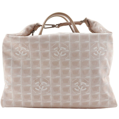 Chanel New Travel Line Nylon Canvas Beige Boston Bag