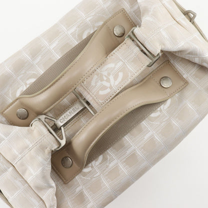 Chanel New Travel Line Nylon Canvas Beige Boston Bag — view 5