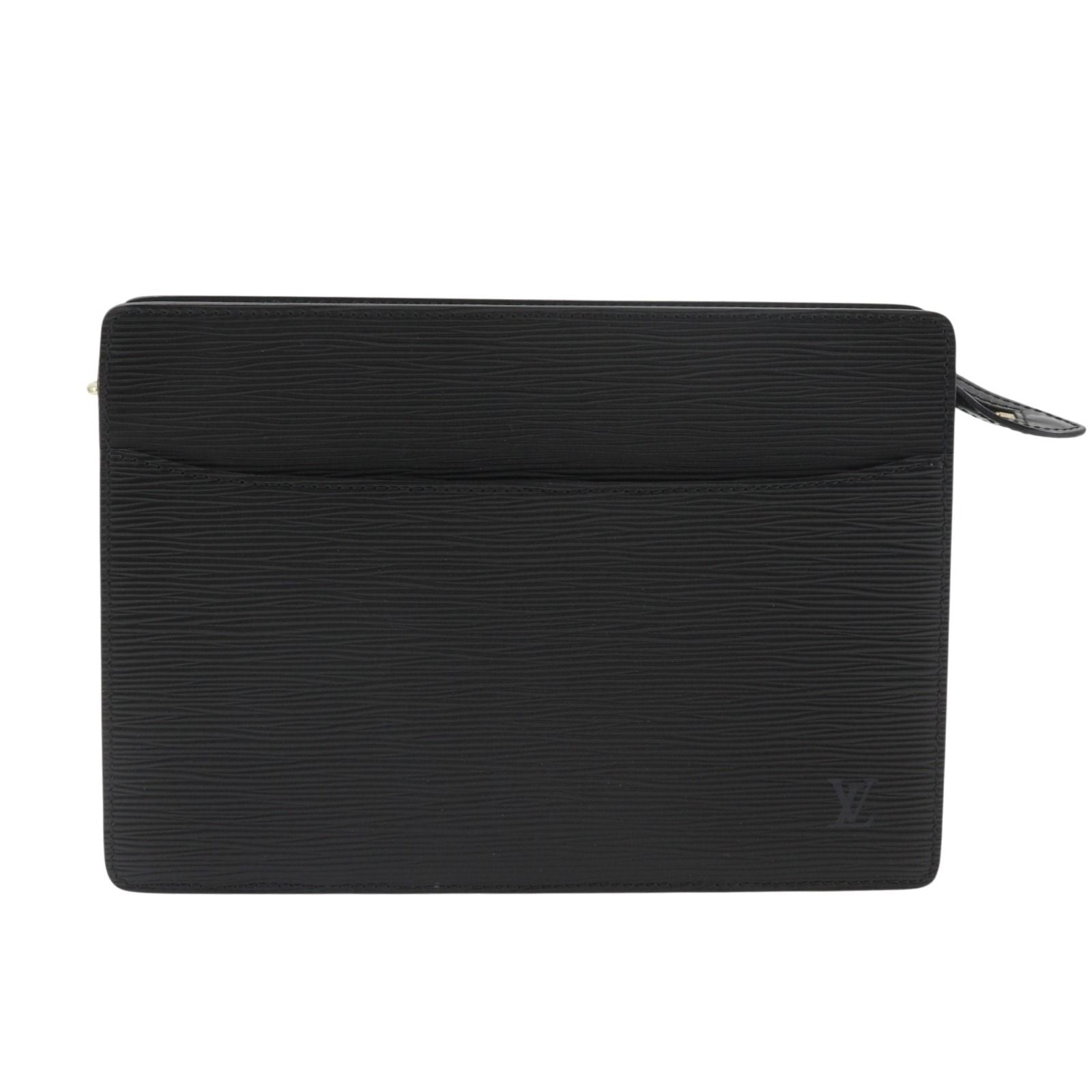 Louis Vuitton Pochette Homme Epi Leather Black Second Bag