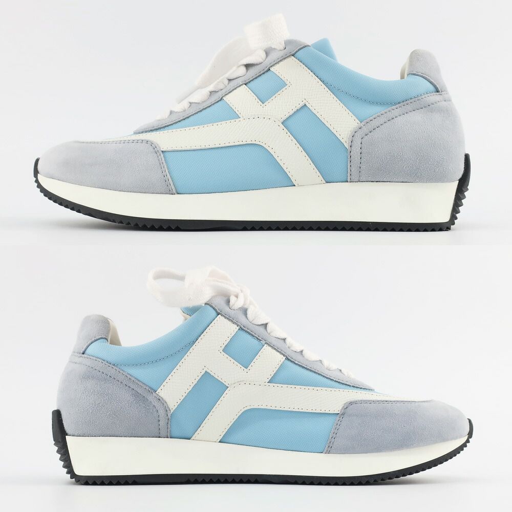 Hermes Ten Sneakers 36.5 Estimated Light Blue White Gray Shoes — view 2