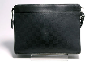 Louis Vuitton Damier Infini Stand Pouch Leather Clutch — view 2