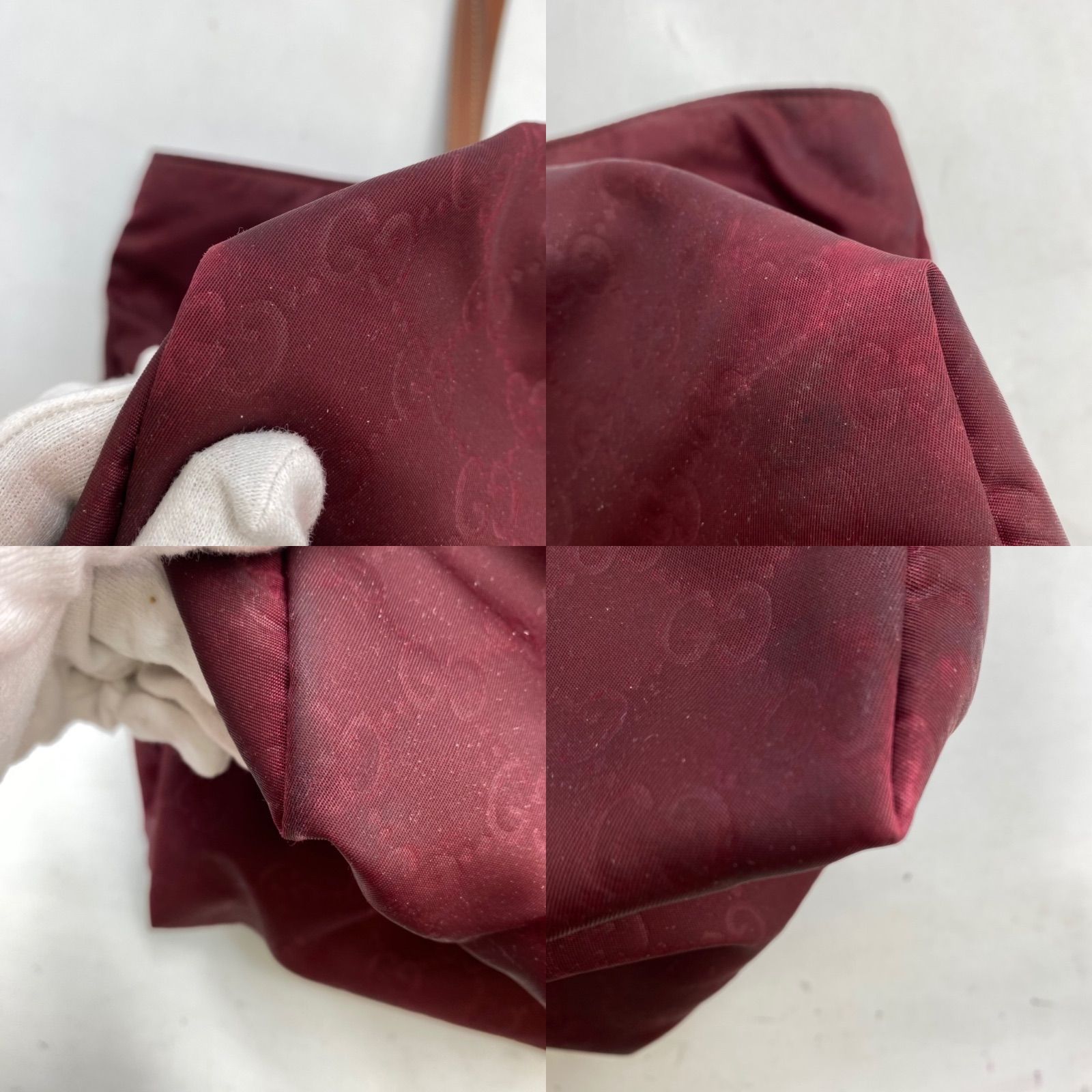 Gucci GG Nylon Tote Red — view 6