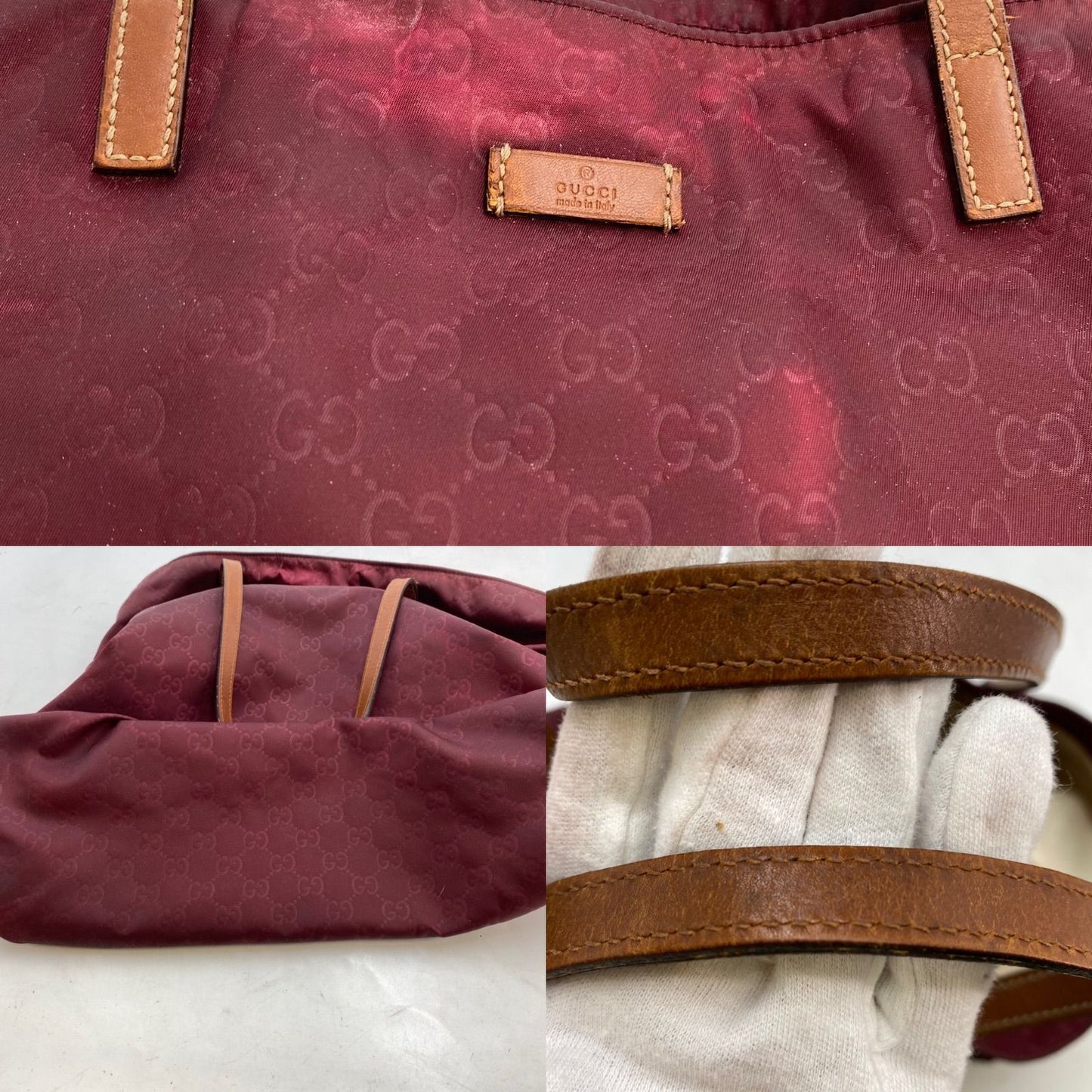 Gucci GG Nylon Tote Red — view 8