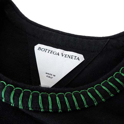 Bottega Veneta Color Stitch T-Shirt Cotton Short Sleeve M Black Green — view 6