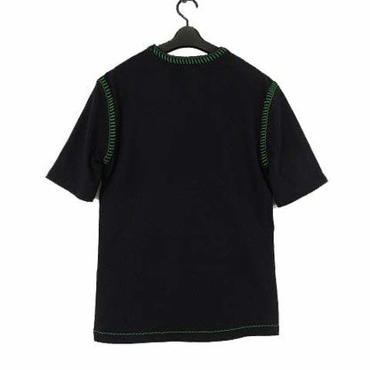 Bottega Veneta Color Stitch T-Shirt Cotton Short Sleeve M Black Green — view 3