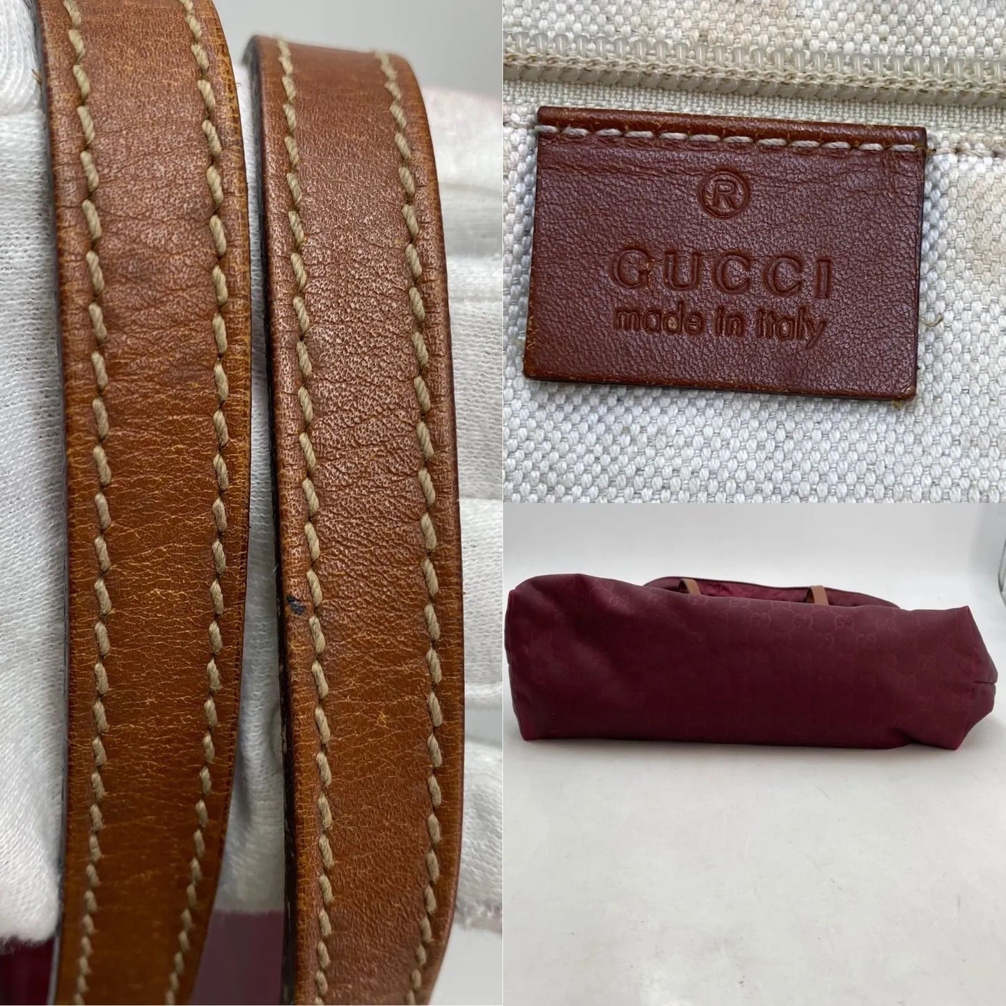 Gucci GG Nylon Tote Red — view 4