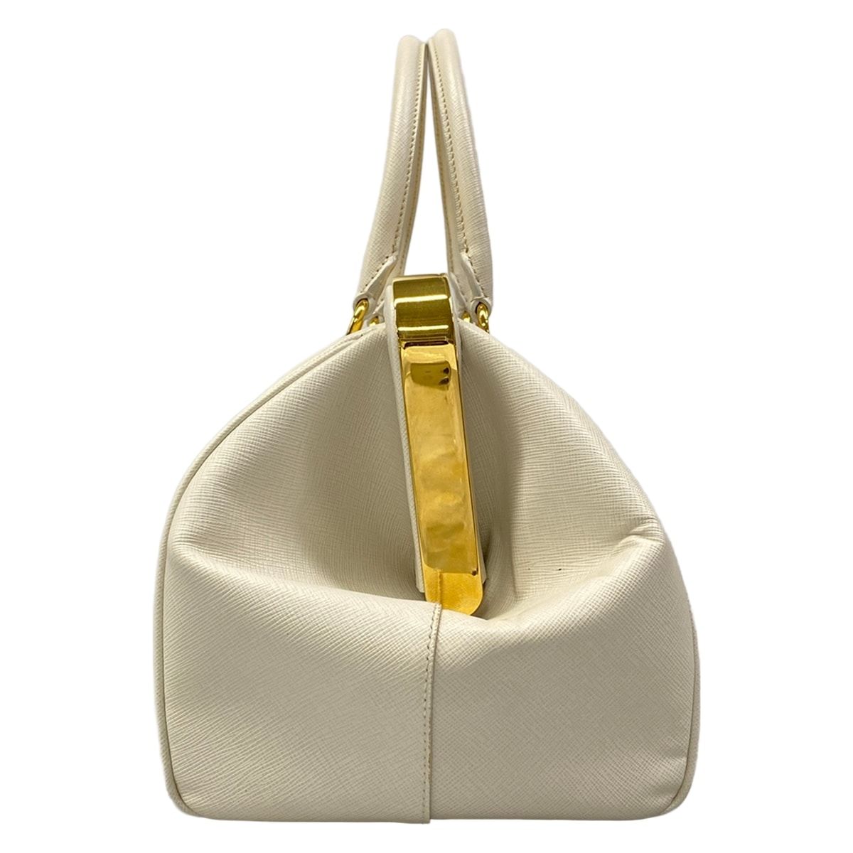 Prada Handbag Ivory Bag Opening Leather — view 4