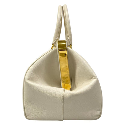 Prada Handbag Ivory Bag Opening Leather — view 4
