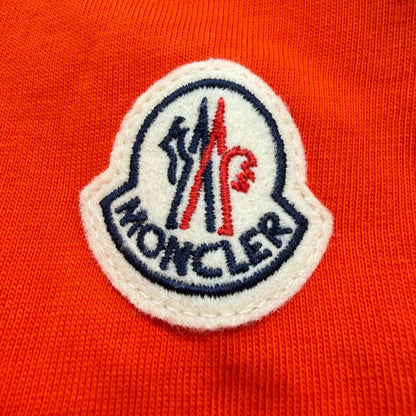 Moncler Cotton 100% Patch Logo Print Crew Neck Short Sleeve T-Shirt Orange — view 5