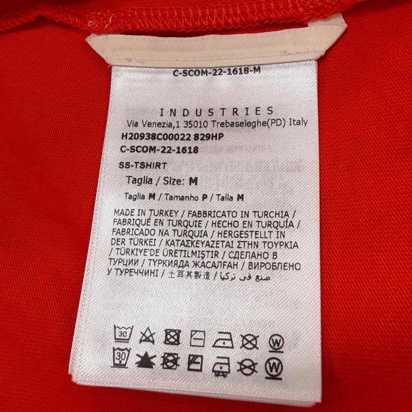 Moncler Cotton 100% Patch Logo Print Crew Neck Short Sleeve T-Shirt Orange — view 7
